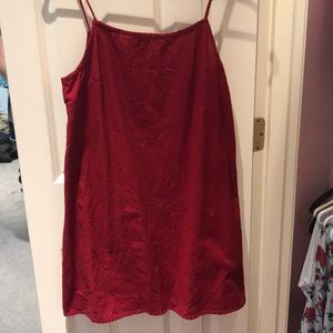 Deep Red Shift Dress